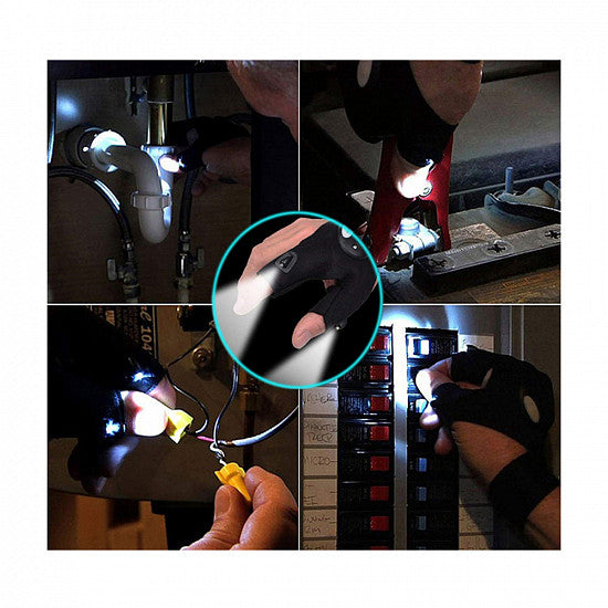 Pack 2 Guantes Con Linterna Led