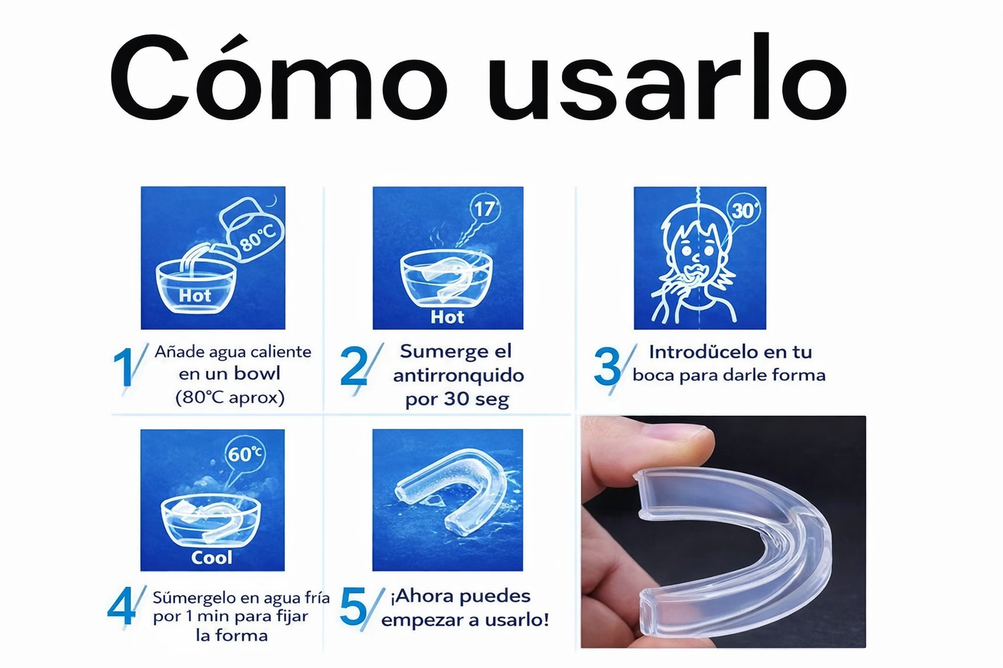 Placa Anti bruxismo Apnea Y ronquido