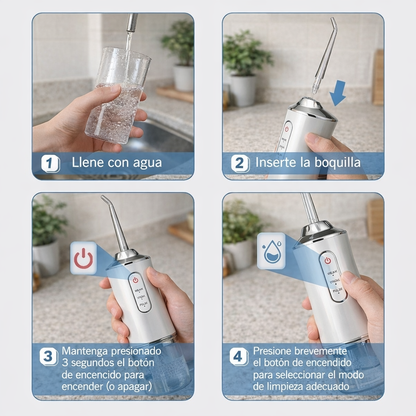 Irrigador Bucal Eléctrico Recargable USB