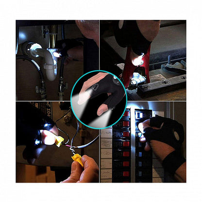 Pack 2 Guantes Con Linterna Led