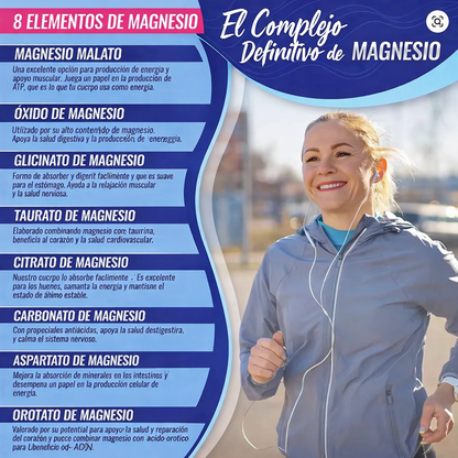 Magnesio Suplemento 8 Elemental 1000mg