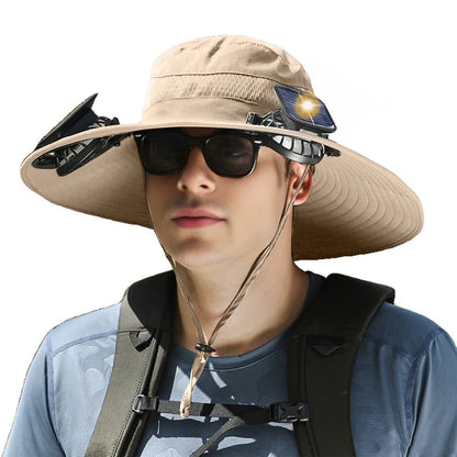 Gorra con ventilador solar